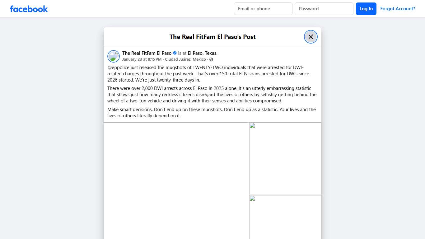 @eppolice just released the... - The Real FitFam El Paso Facebook